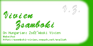 vivien zsamboki business card